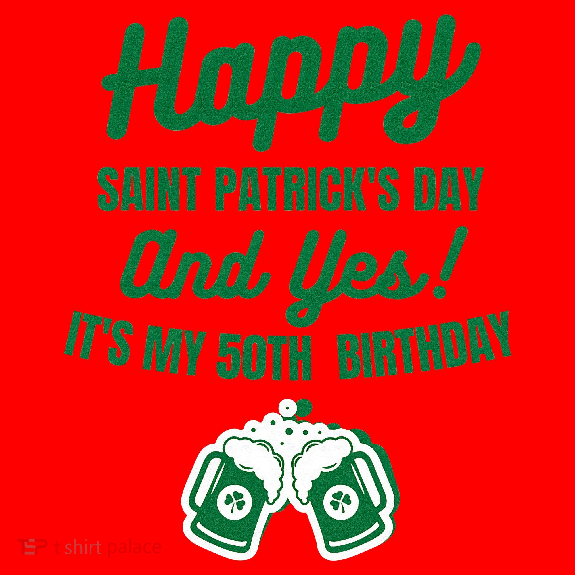 Happy Saint Patrick's Day, Funny 50th Birthday Party Gift Santa Hat