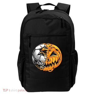 Halloween Soccer Player Pumpkin Skeleton Backpack