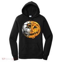 Halloween Soccer Player Pumpkin Skeleton Women's Hoodie thumb 0