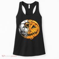 Halloween Soccer Player Pumpkin Skeleton Women's Tank Top thumb 0