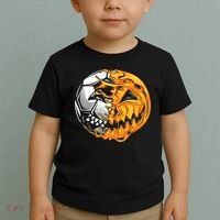 Halloween Soccer Player Pumpkin Skeleton Toddler T-Shirt thumb 2
