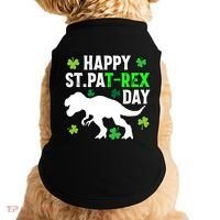 Happy St Pat Rex Day Irish Shamrocks Patricks Boy Gifts Doggie Tank thumb 0