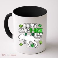Happy St Pat Rex Day Irish Shamrocks Patricks Boy Gifts Coffee Mug thumb 0