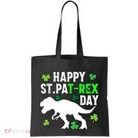 Happy St Pat Rex Day Irish Shamrocks Patricks Boy Gifts Tote Bag thumb 0