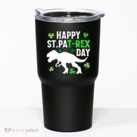 Happy St Pat Rex Day Irish Shamrocks Patricks Boy Gifts Tumbler thumb 0