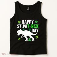 Happy St Pat Rex Day Irish Shamrocks Patricks Boy Gifts Tank Top thumb 2
