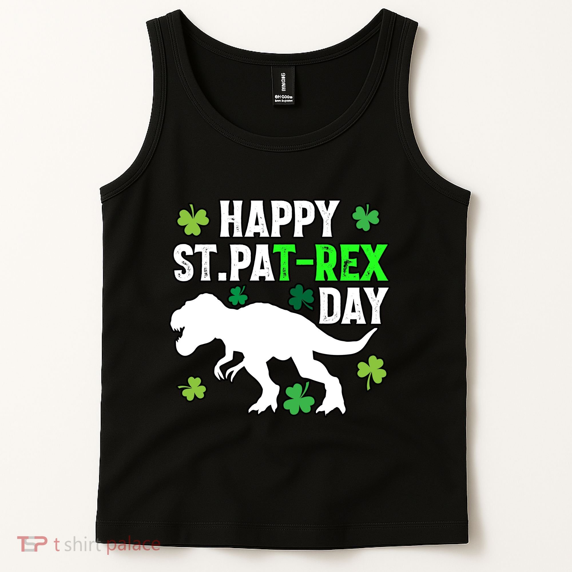 Happy St Pat Rex Day Irish Shamrocks Patricks Boy Gifts Tank Top