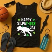 Happy St Pat Rex Day Irish Shamrocks Patricks Boy Gifts Tank Top thumb 4