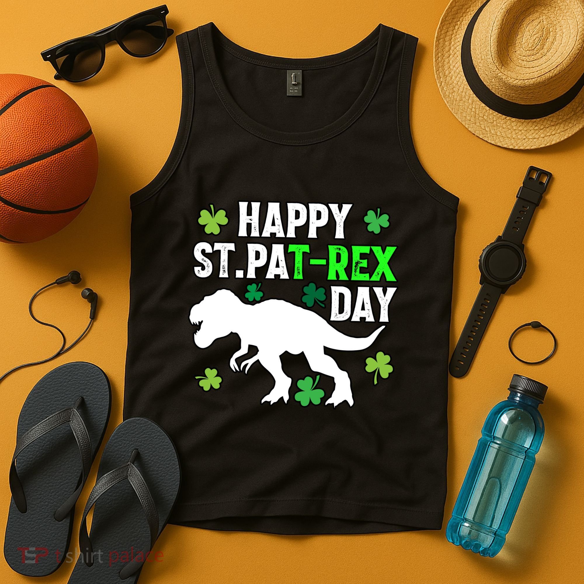 Happy St Pat Rex Day Irish Shamrocks Patricks Boy Gifts Tank Top