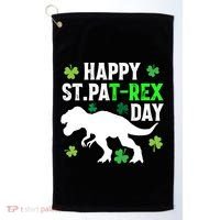 Happy St Pat Rex Day Irish Shamrocks Patricks Boy Gifts Golf Towel thumb 0