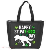 Happy St Pat Rex Day Irish Shamrocks Patricks Boy Gifts Tote Bag thumb 0