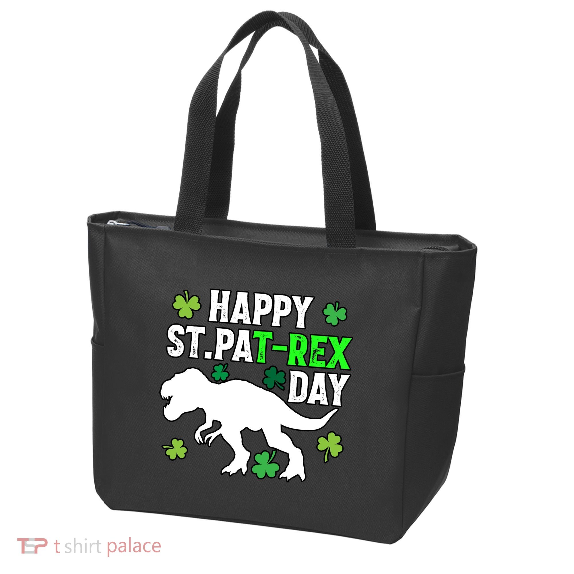 Happy St Pat Rex Day Irish Shamrocks Patricks Boy Gifts Tote Bag