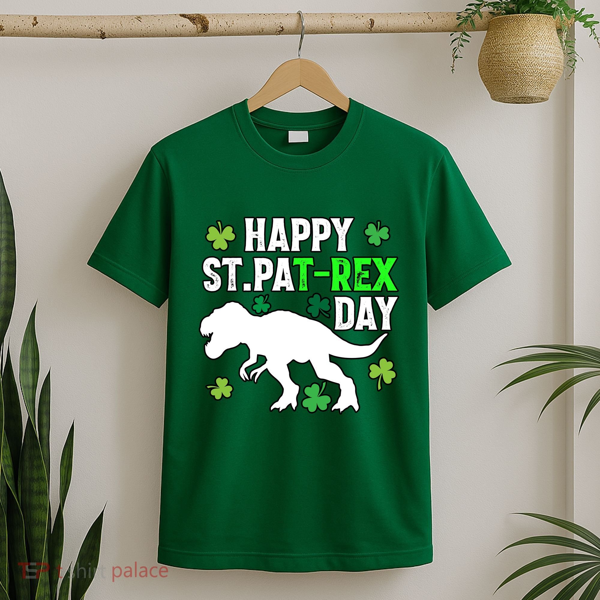 Happy St Pat Rex Day Irish Shamrocks Patricks Boy Gifts T-Shirt