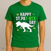 Happy St Pat Rex Day Irish Shamrocks Patricks Boy Gifts T-Shirt thumb 3