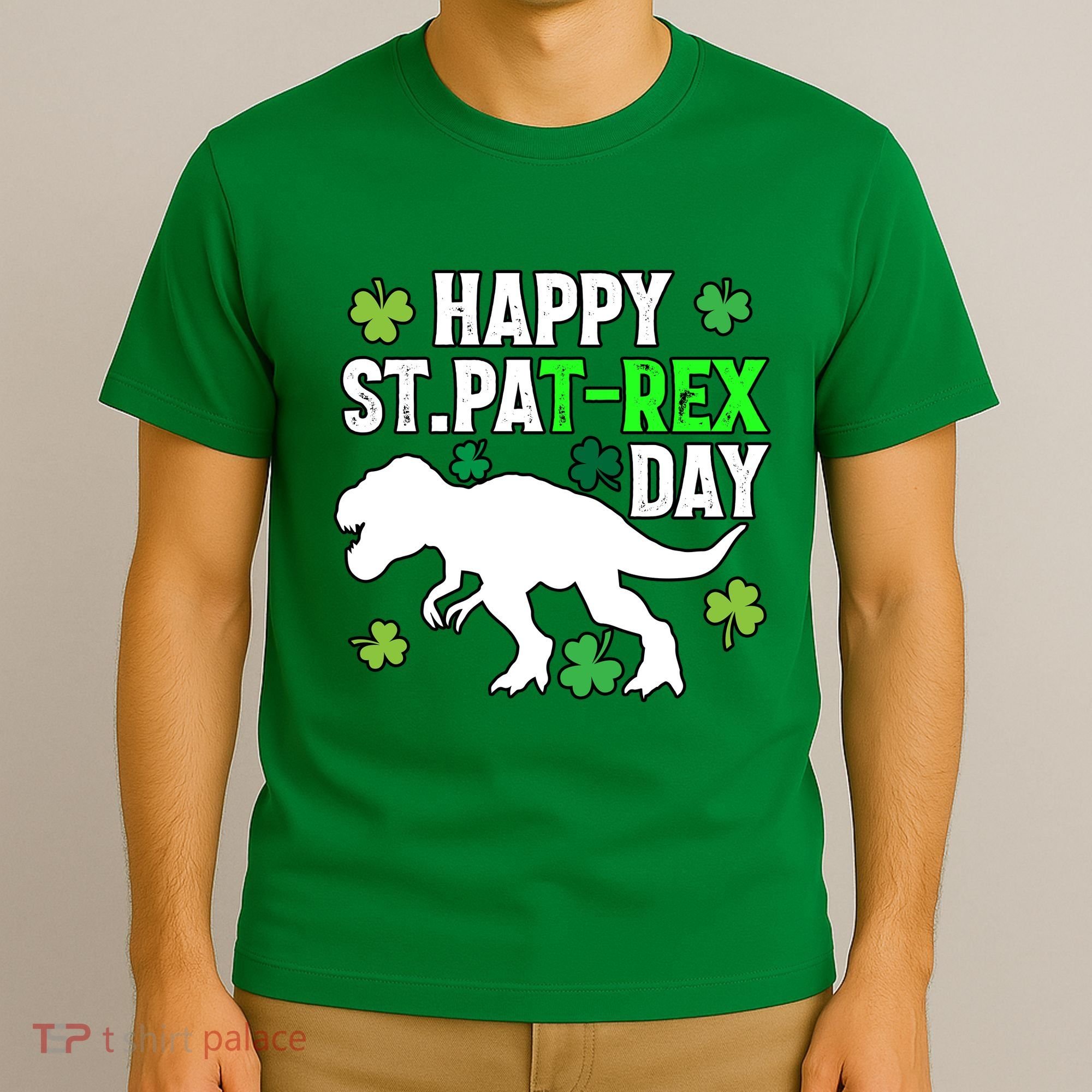 Happy St Pat Rex Day Irish Shamrocks Patricks Boy Gifts T-Shirt