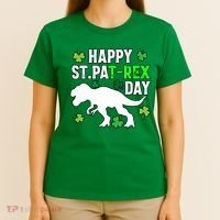 Happy St Pat Rex Day Irish Shamrocks Patricks Boy Gifts T-Shirt thumb 4