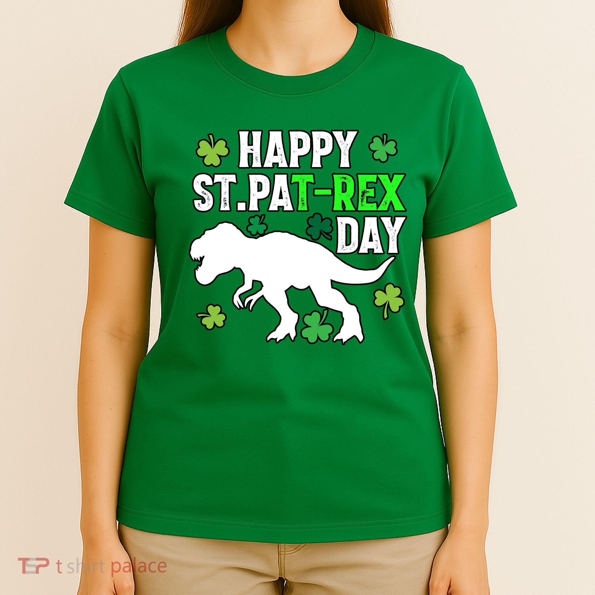 Happy St Pat Rex Day Irish Shamrocks Patricks Boy Gifts T-Shirt