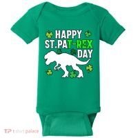 Happy St Pat Rex Day Irish Shamrocks Patricks Boy Gifts Baby Bodysuit thumb 0