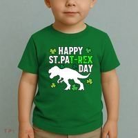 Happy St Pat Rex Day Irish Shamrocks Patricks Boy Gifts Toddler T-Shirt thumb 2