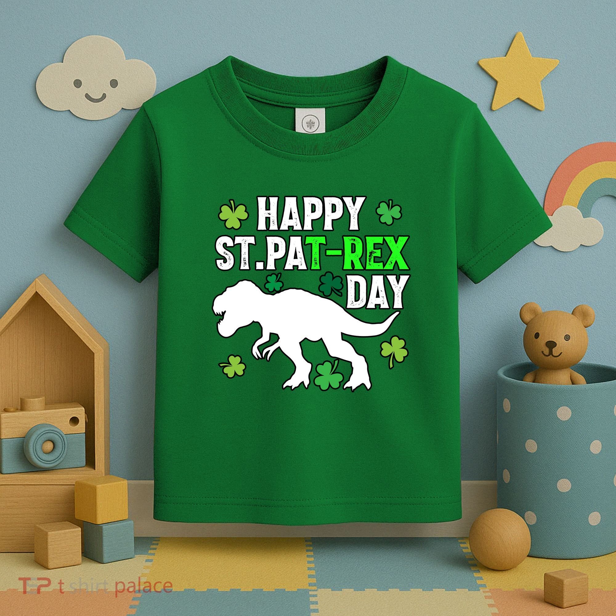 Happy St Pat Rex Day Irish Shamrocks Patricks Boy Gifts Toddler T-Shirt