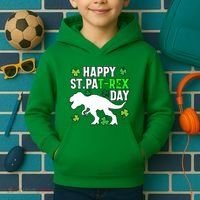 Happy St Pat Rex Day Irish Shamrocks Patricks Boy Gifts Kids Hoodie thumb 2