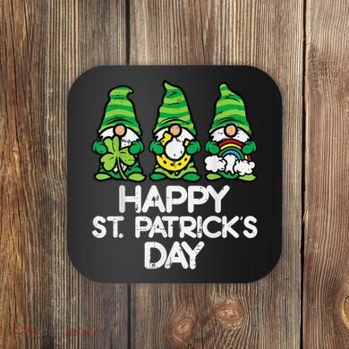 Happy St Patricks Day, St Paddys Day, Funny St Pattys Day Gnomes Coaster
