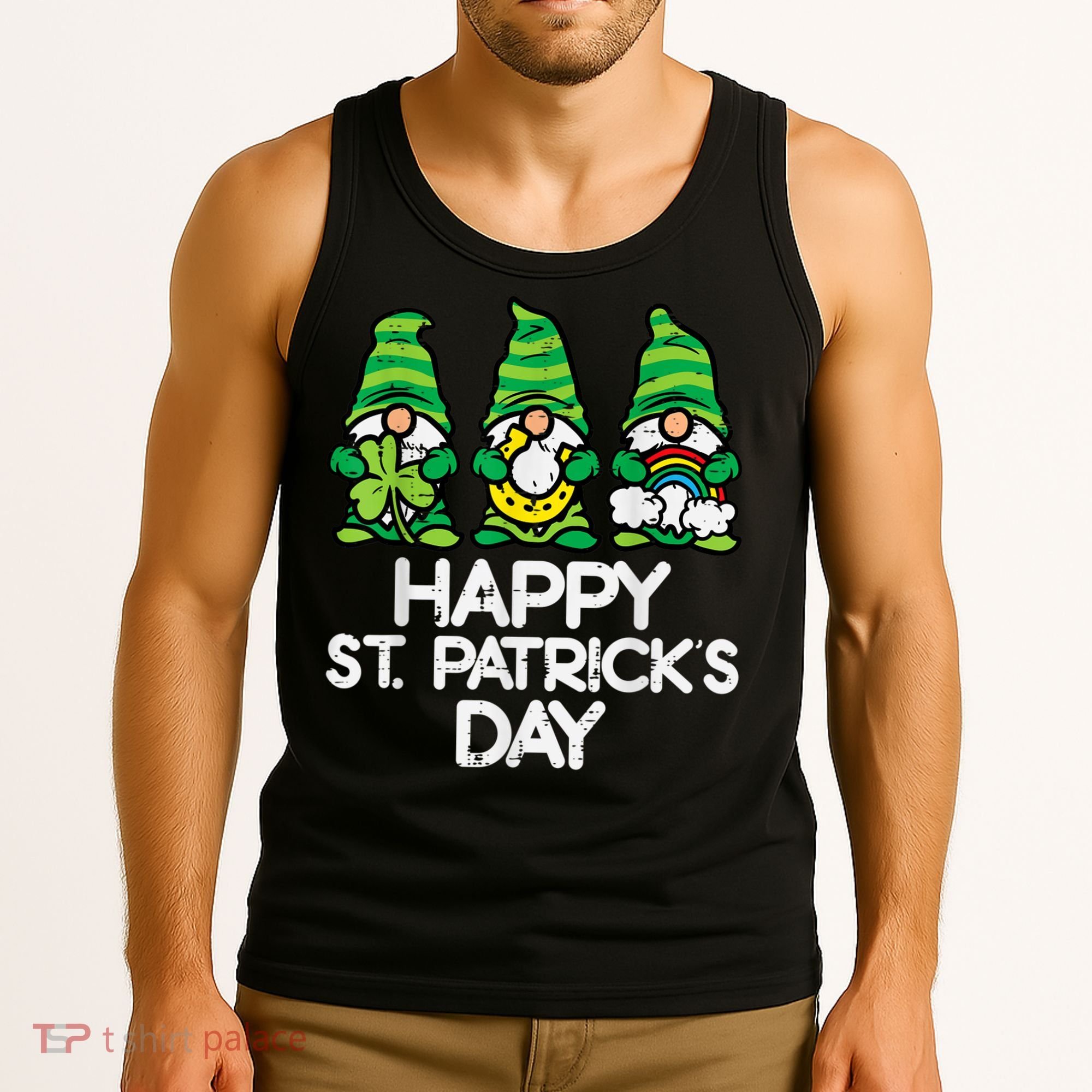 Happy St Patricks Day, St Paddys Day, Funny St Pattys Day Gnomes Tank Top