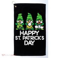 Happy St Patricks Day, St Paddys Day, Funny St Pattys Day Gnomes Golf Towel thumb 0