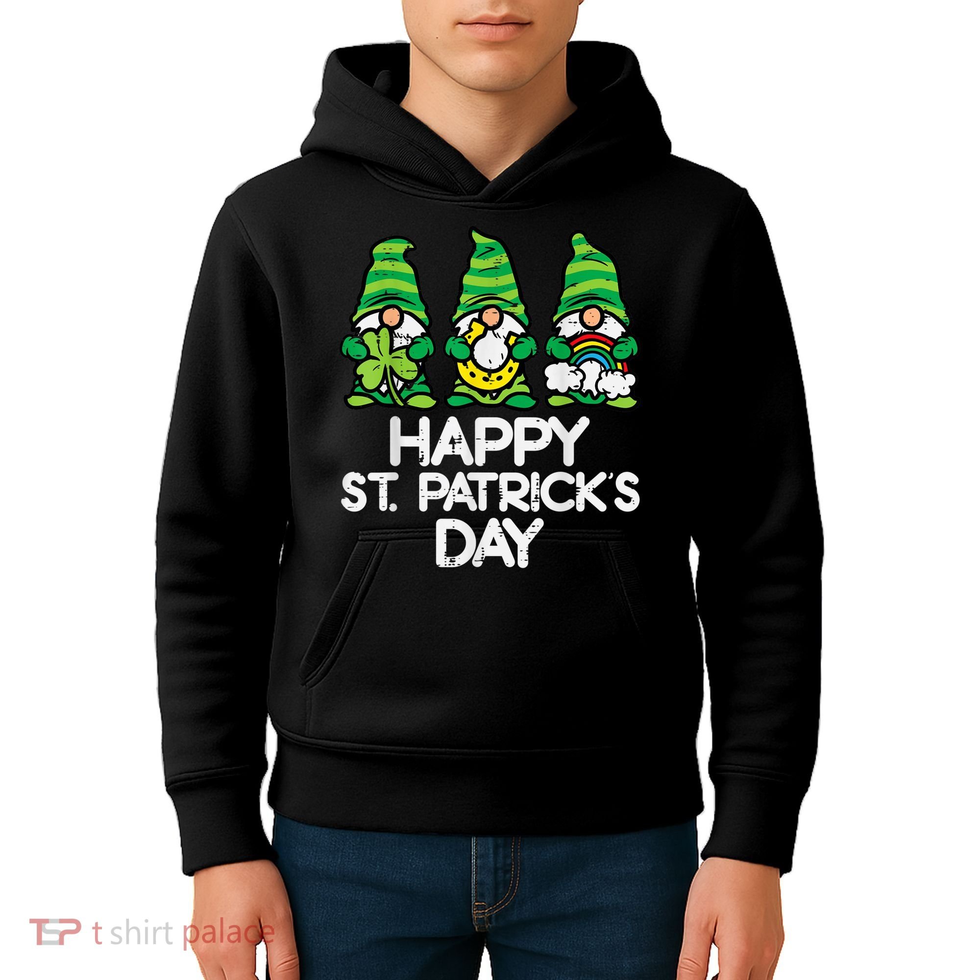 Happy St Patricks Day, St Paddys Day, Funny St Pattys Day Gnomes Kids Hoodie