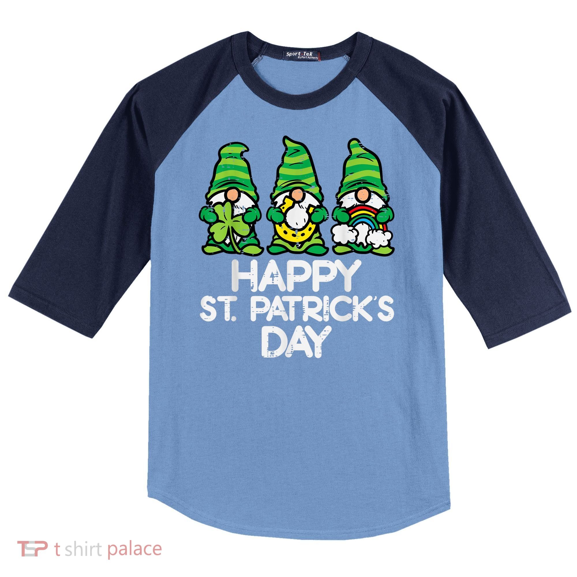 Happy St Patricks Day, St Paddys Day, Funny St Pattys Day Gnomes Raglan Baseball Sleeve Shirt