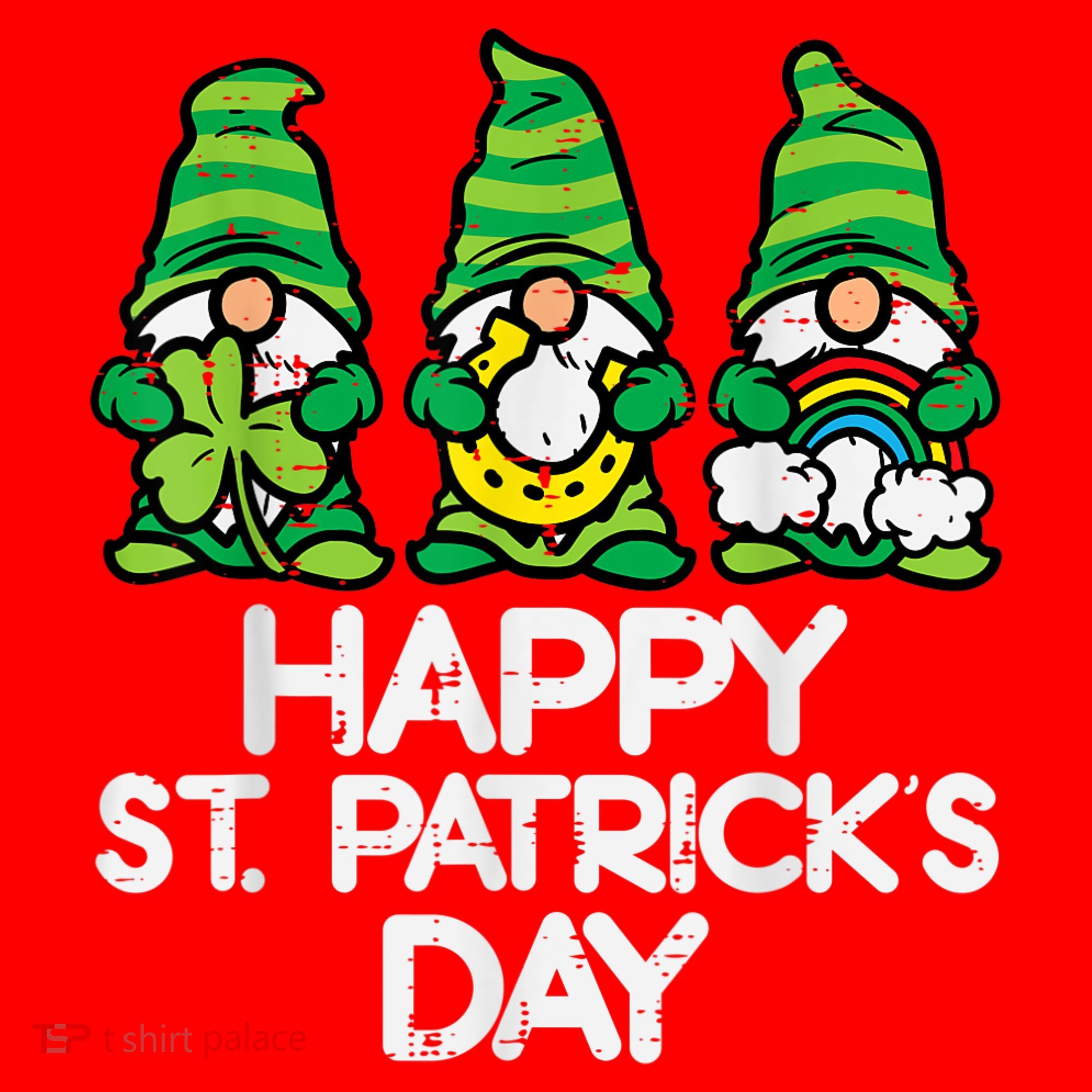 Happy St Patricks Day, St Paddys Day, Funny St Pattys Day Gnomes Santa Hat