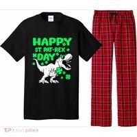 Happy St PaT Rex Dinosaur Saint Patrick's Day Pajama Set thumb 0