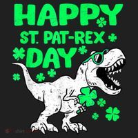 Happy St PaT Rex Dinosaur Saint Patrick's Day Hat thumb 2