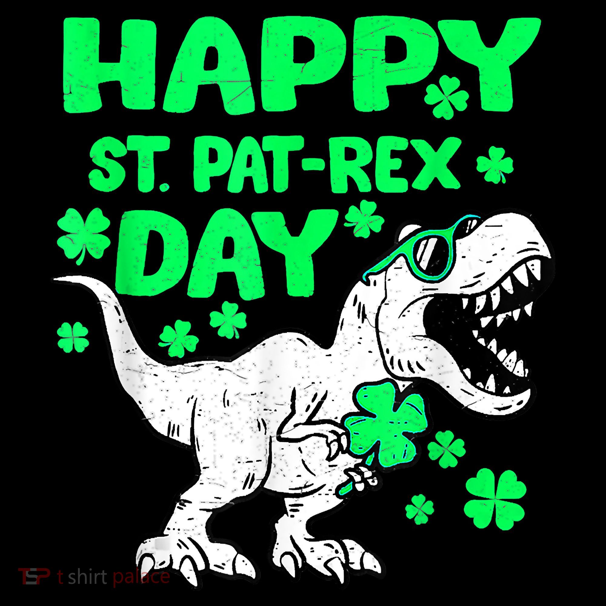 Happy St PaT Rex Dinosaur Saint Patrick's Day Toddler Hoodie