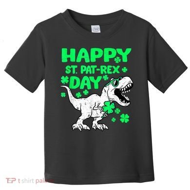 Happy St PaT Rex Dinosaur Saint Patrick's Day Toddler T-Shirt