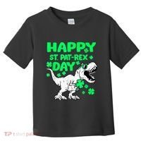 Happy St PaT Rex Dinosaur Saint Patrick's Day Toddler T-Shirt thumb 0