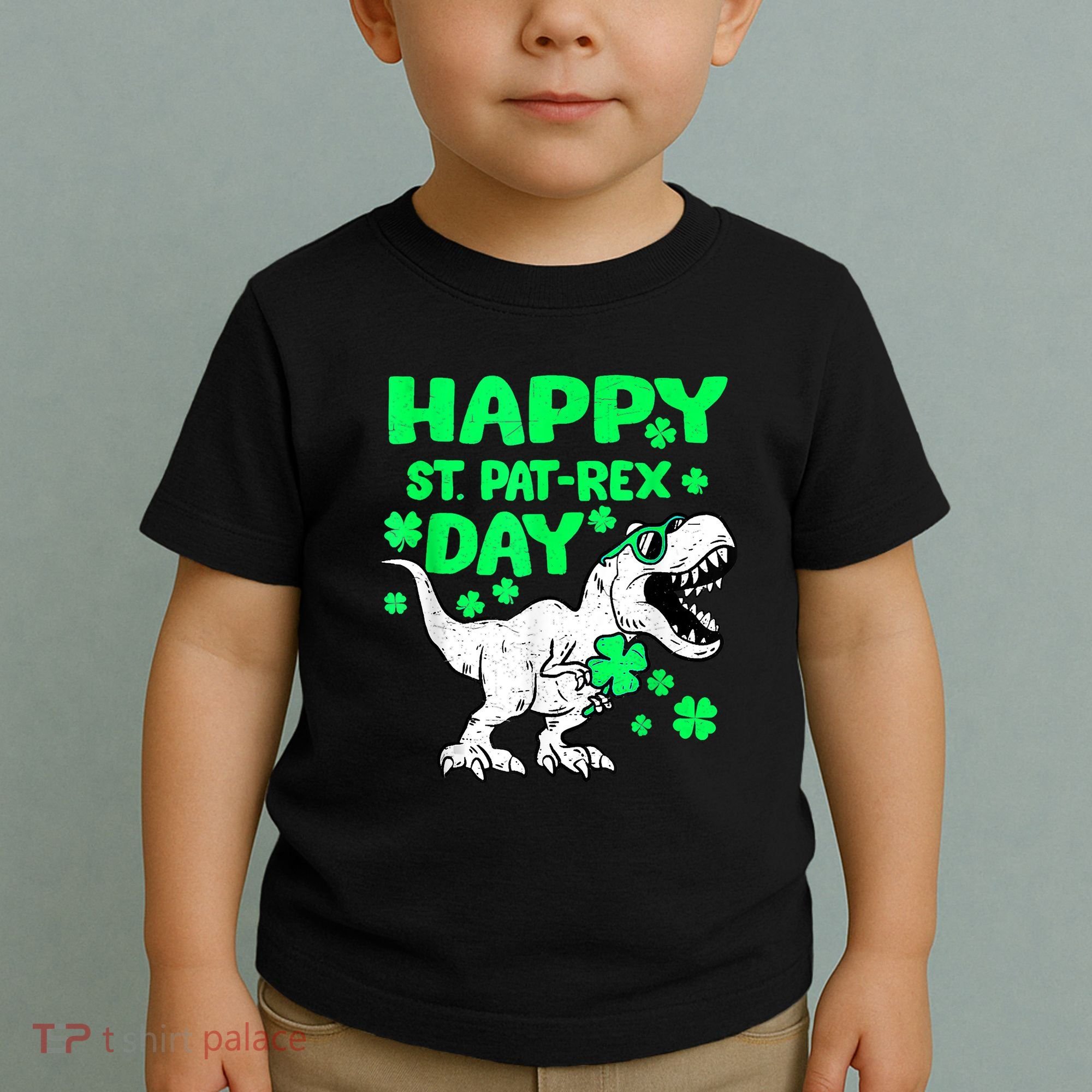 Happy St PaT Rex Dinosaur Saint Patrick's Day Toddler T-Shirt
