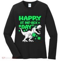 Happy St PaT Rex Dinosaur Saint Patrick's Day Women's Long Sleeve Shirt thumb 0