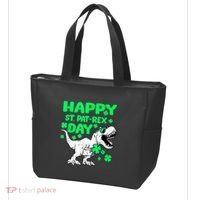 Happy St PaT Rex Dinosaur Saint Patrick's Day Tote Bag thumb 3