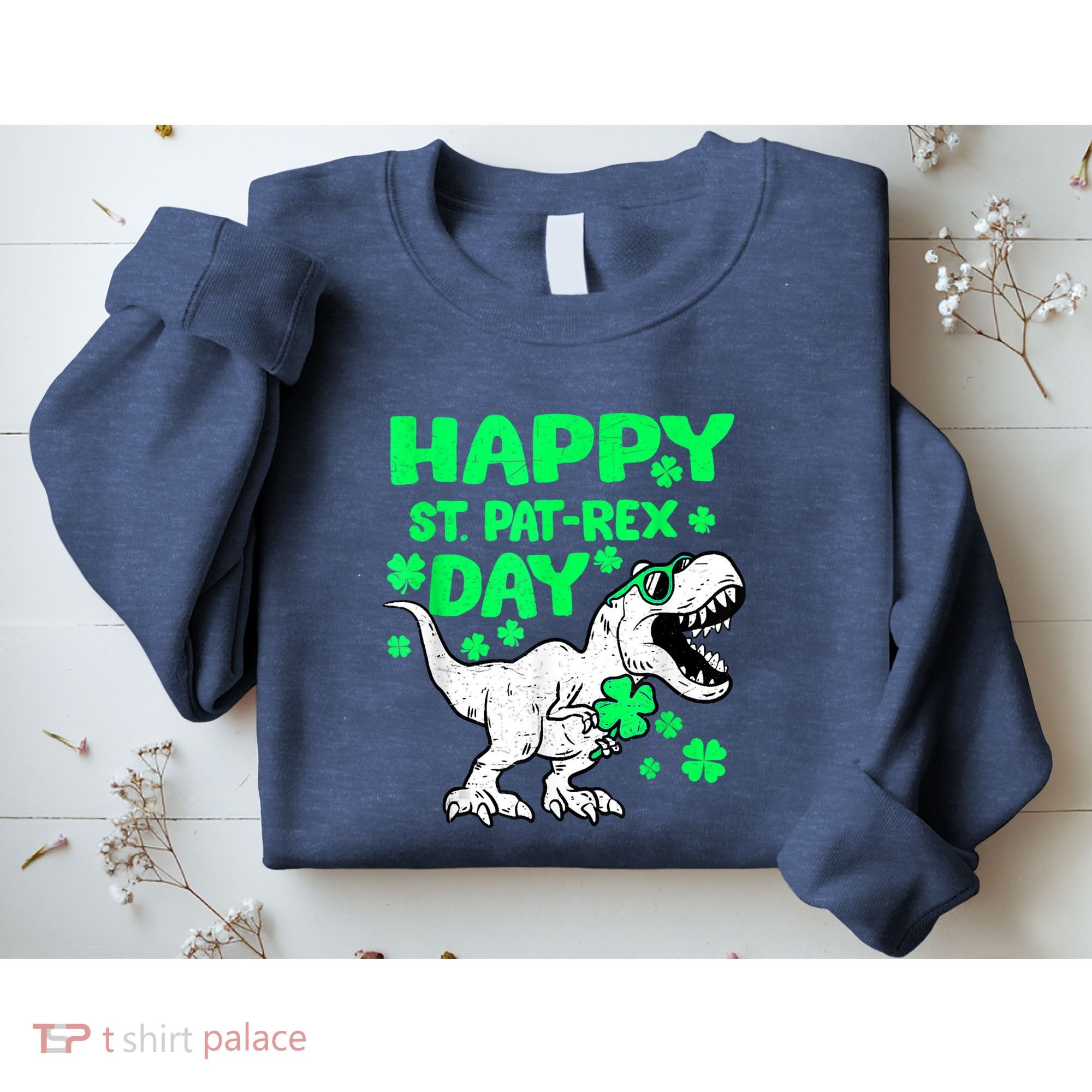 Happy St PaT Rex Dinosaur Saint Patrick's Day Sweatshirt