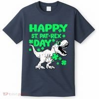 Happy St PaT Rex Dinosaur Saint Patrick's Day T-Shirt thumb 0