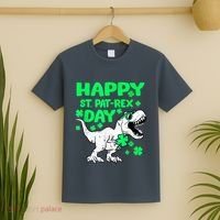 Happy St PaT Rex Dinosaur Saint Patrick's Day T-Shirt thumb 2
