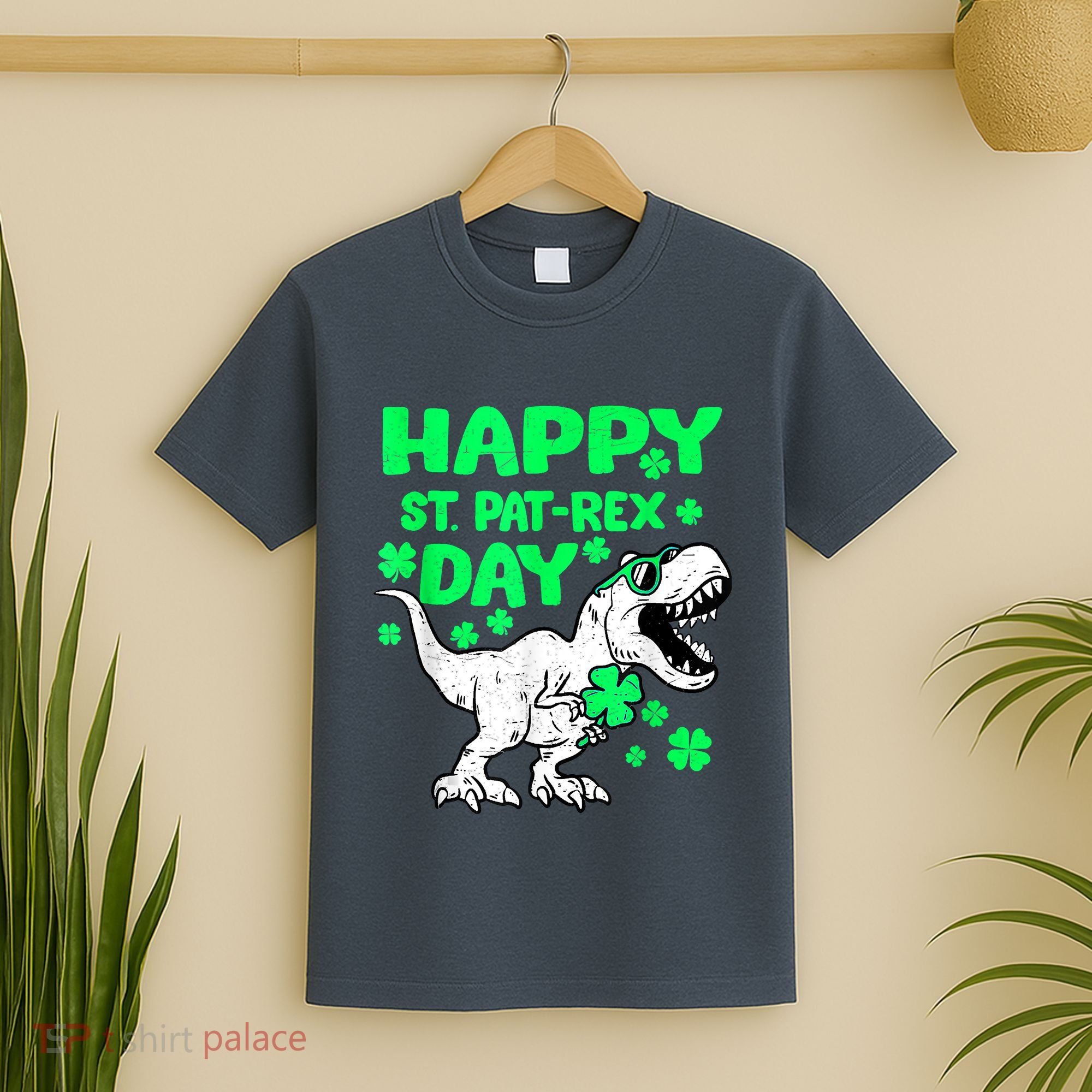 Happy St PaT Rex Dinosaur Saint Patrick's Day T-Shirt