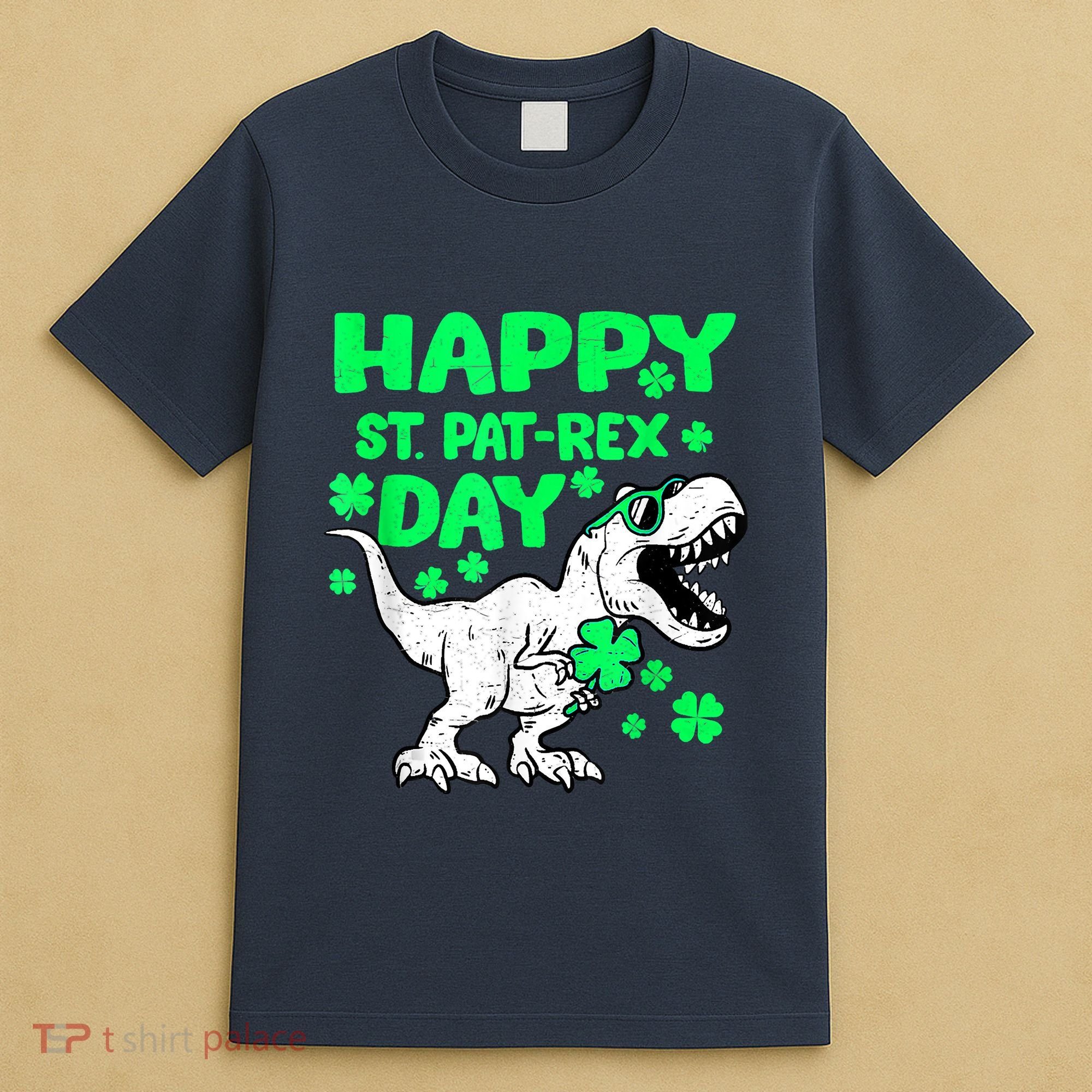 Happy St PaT Rex Dinosaur Saint Patrick's Day T-Shirt