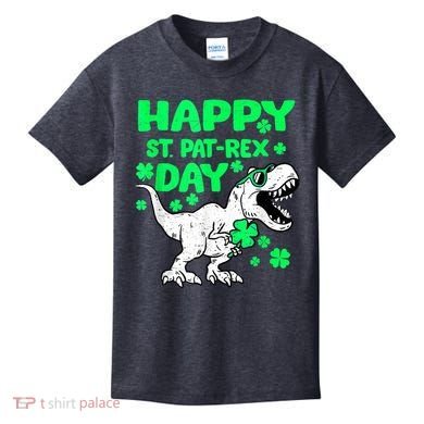 Happy St PaT Rex Dinosaur Saint Patrick's Day Kids T-Shirt