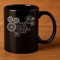 Happy St Patrick's Day Holiday Gift 11oz C Handle Ceramic Mug thumb 3
