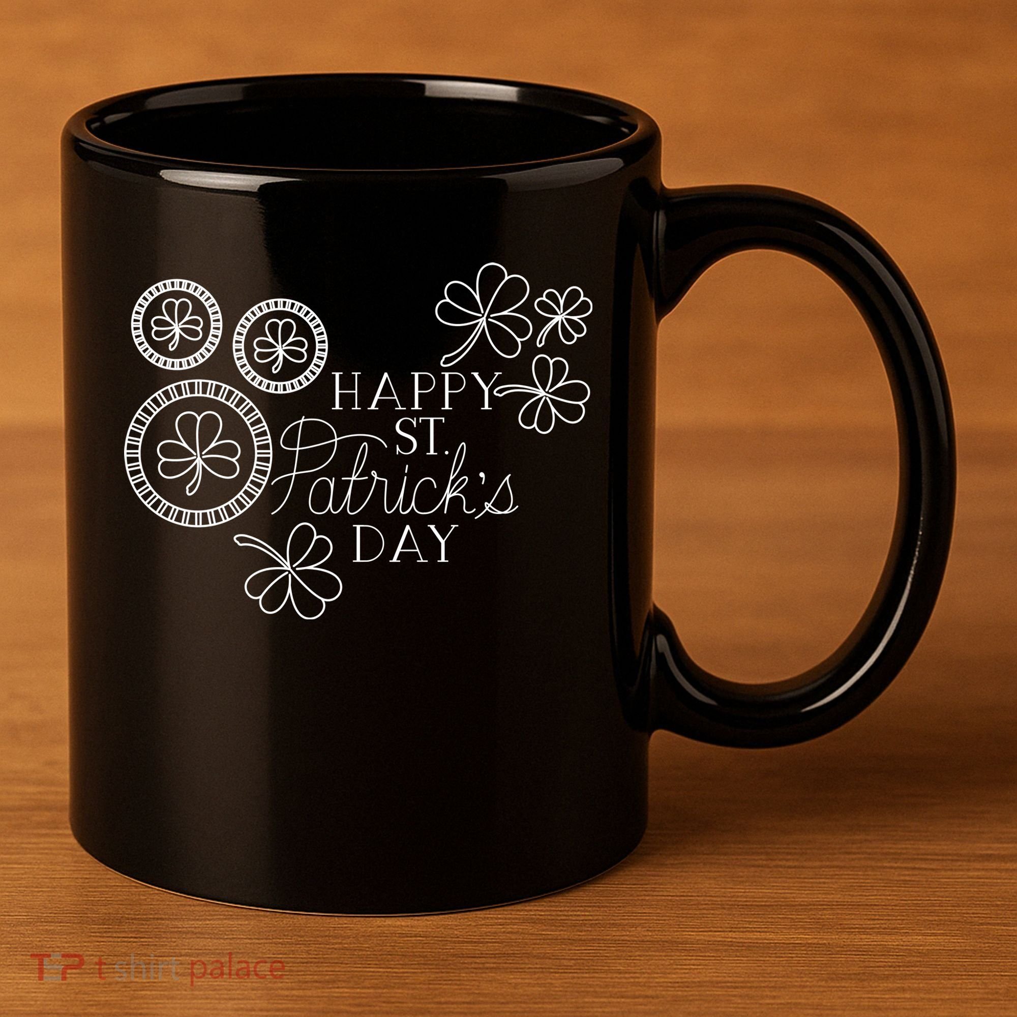 Happy St Patrick's Day Holiday Gift 11oz C Handle Ceramic Mug