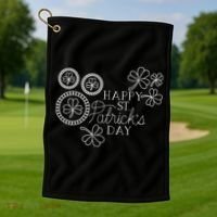 Happy St Patrick's Day Holiday Gift Golf Towel thumb 1