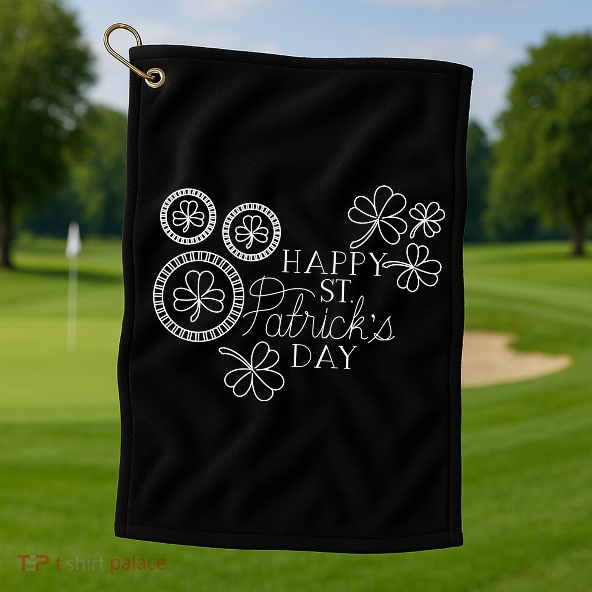 Happy St Patrick's Day Holiday Gift Golf Towel