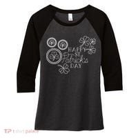 Happy St Patrick's Day Holiday Gift Women's Tri-Blend 3/4-Sleeve Raglan Shirt thumb 0